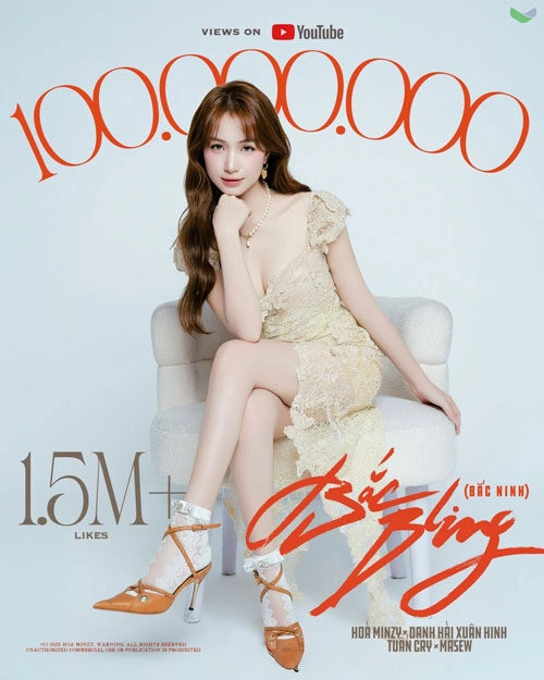 Bắc Bling của Hòa Minzy phá kỷ lục 100 triệu view Vpop